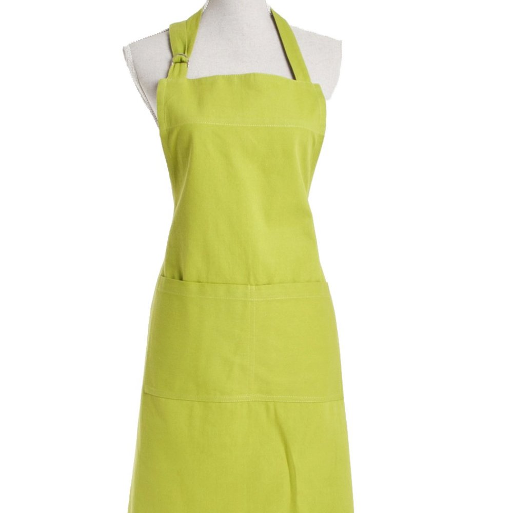 Lime Denim Cotton Full-Size Kitchen Apron